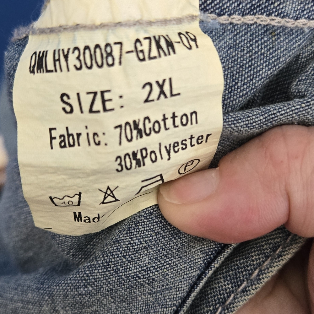 Light Blue Distressed Women's Denim Overalls - Picture 7 of 7